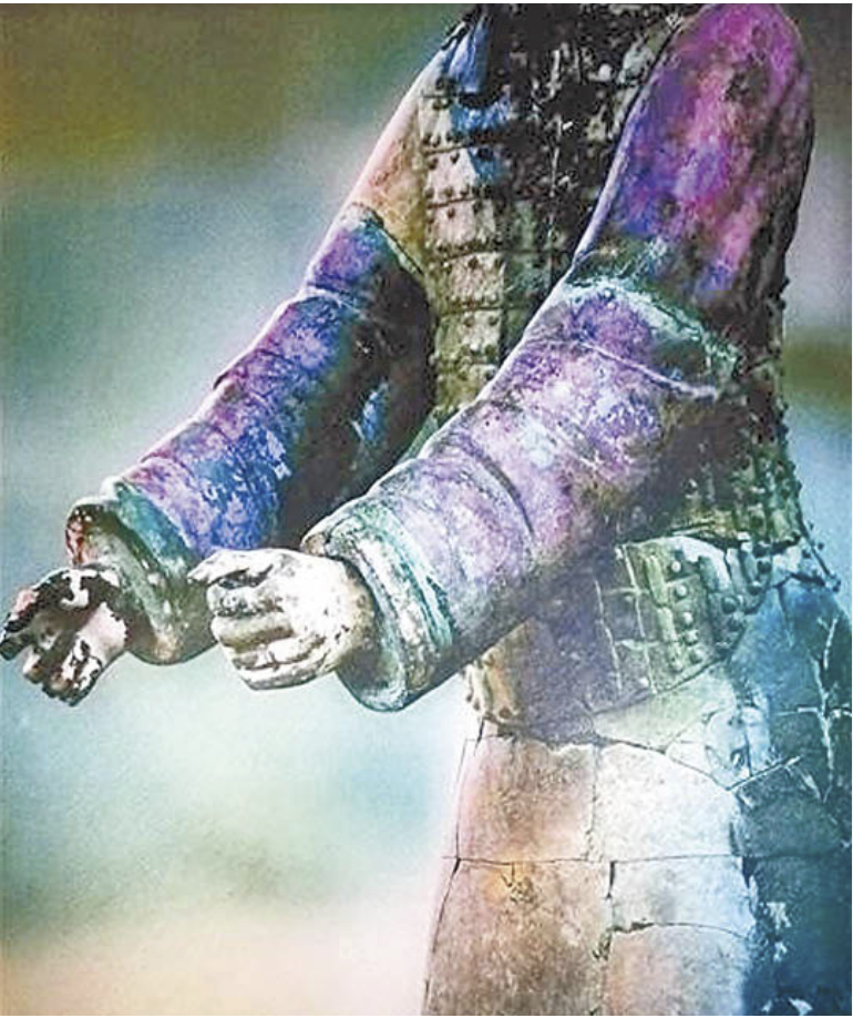 EM technology in unveiling the synthetic mystery of Chinese Purple on Terracotta Warriors